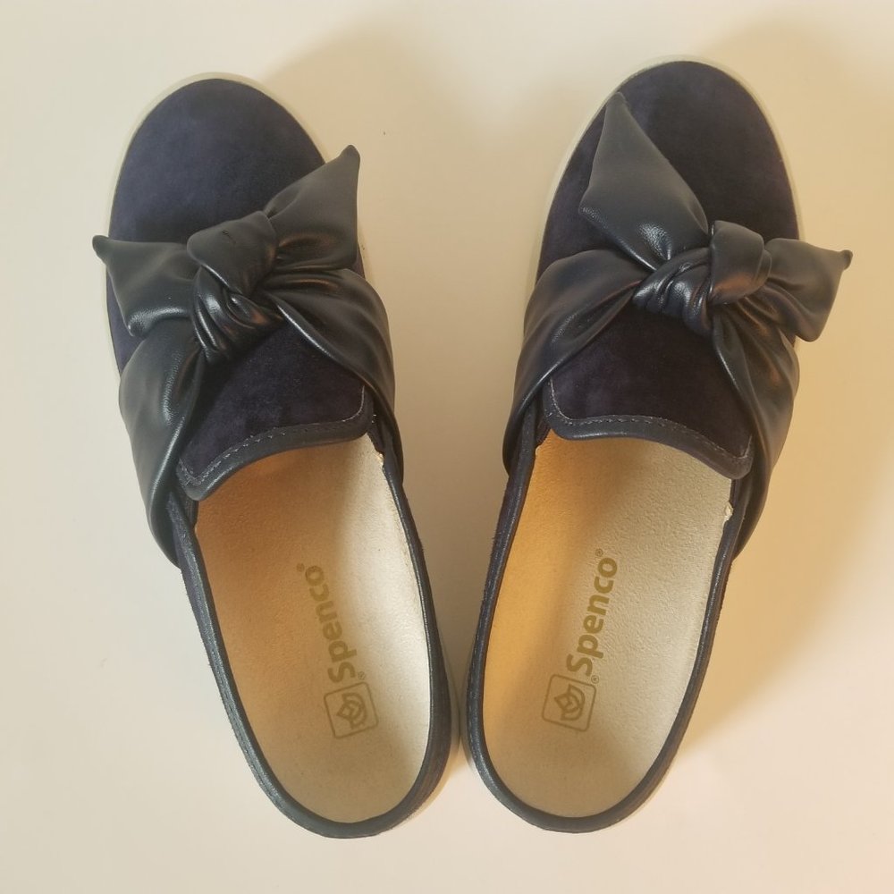 Spenco Barbados Orthotic Navy Suede Sneaker size 7B - Picture 10 of 11